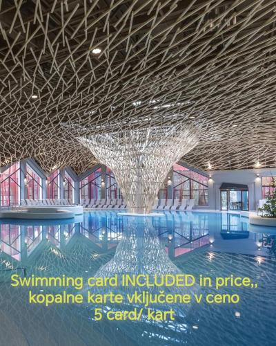 a rendering of a building with a sculpture in the ceiling at F96 TERME OLIMIA, Aqualuna KAMP NATURA PODČETRTEK card included all year in Podčetrtek
