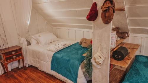 Katil atau katil-katil dalam bilik di Borgo 28 Gramado