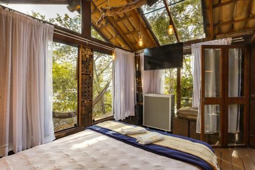 Postel nebo postele na pokoji v ubytování Casas Lago Paranoá
