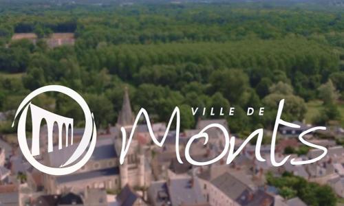 a view of a town with the words v miss at Monts repos! in Monts