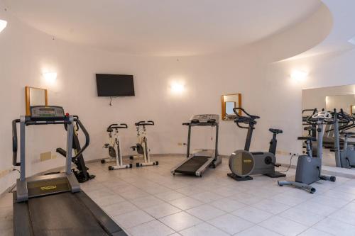 Fitness centrum a/nebo fitness zařízení v ubytování Hotel Cormoran