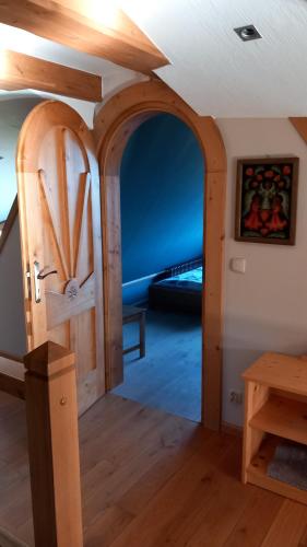 Cama o camas de una habitación en Dom pod Smokami