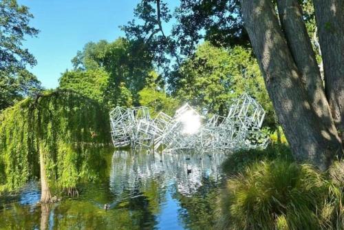 a view of a body of water with trees at Cute on Cashel 1 in Christchurch