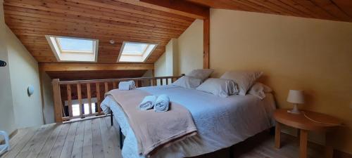 Postel nebo postele na pokoji v ubytování refugio Nórdico