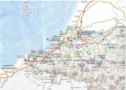 une carte de la ville d'ottawa dans l'établissement gîte au Pays Basque entre mer et montagne, à Villefranque