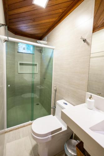 Bilik mandi di Apartamentos Feliz Boipeba