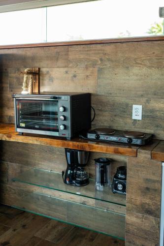 Dapur atau dapur kecil di Apartamentos Feliz Boipeba