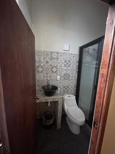 Koupelna v ubytování HOTEL PUEBLO GRANDE