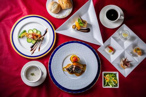 ラグジュアリーテントの敷地内または近くでの食事または食べ物