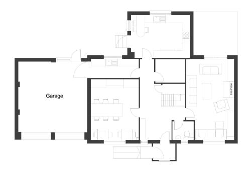 a floor plan of a house at Beechwood Lodge Guesthouse in Alness
