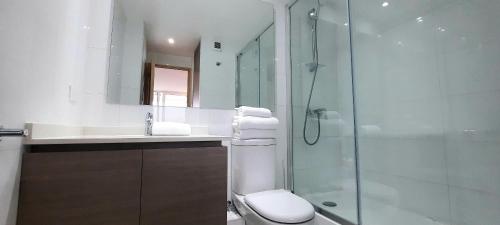 Phòng tắm tại Rbk° Depto Espectacular vista despejada al mar