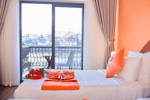 Sapa Legacy Hotelにあるベッド