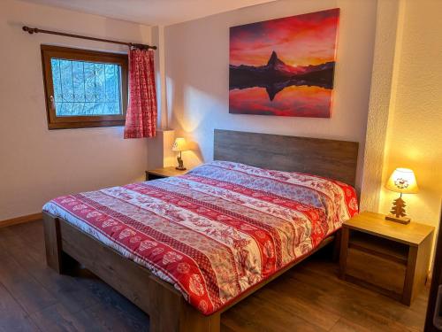 Postel nebo postele na pokoji v ubytování Apartments Les Crouses - Tavern