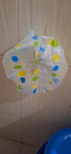 a plastic bag with polka dots on it at Humble Homes 1 bedroom Thika Town CBD access to Netflix,Fridge,wifi in Thika