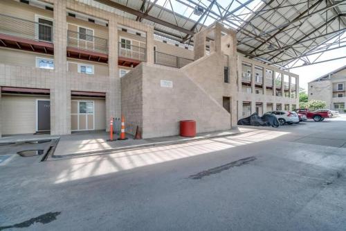 a building with a skateboard ramp in a parking lot at Downtown Riverfront Condo unit 780 in Nashville