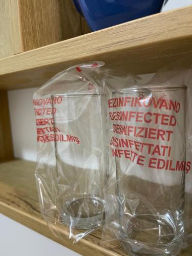 a plastic bag sitting on top of a shelf at Honey Valley Bjelašnica in Bjelašnica