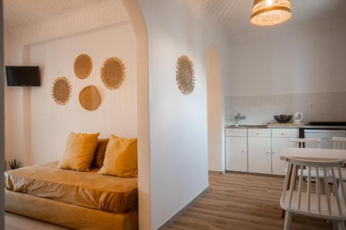 Kuchyň nebo kuchyňský kout v ubytování Adonis Hotel Studios & Apartments