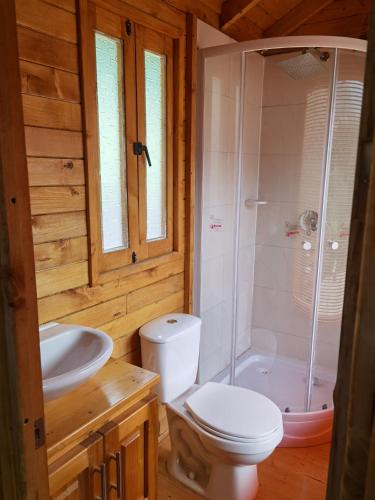 Bilik mandi di Tybyn Geo Lodge