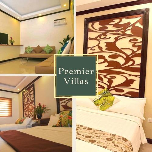 un collage de tres fotos de una habitación con un dormitorio en RL RESORT AND LEISURE PARK, en Porac