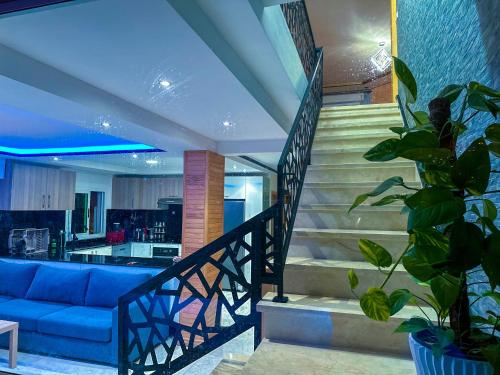 Luxury duplex - Private pool - Sea view & wifi optical fiberにあるシーティングエリア