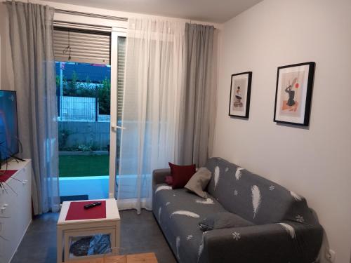 Χώρος καθιστικού στο Apartman Smilja