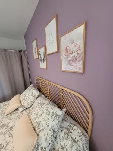 Postel nebo postele na pokoji v ubytování Un petit coin de paradis