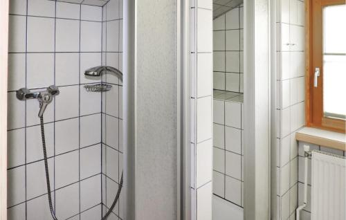 a shower with a hose in a bathroom at Amazing Apartment In Schladming With 2 Bedrooms And Internet in Gleiming