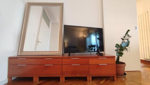 TV a/nebo společenská místnost v ubytování Apartmani Frlan II.