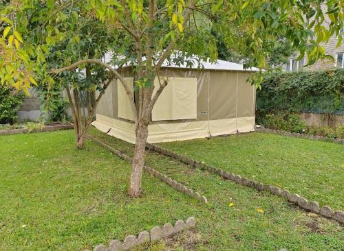 una tenda in un cortile con un albero di Tente Eco Lodge zen Bayonne a Bayonne