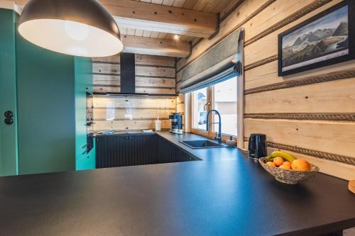 Dapur atau dapur kecil di Ł.owca relaksu