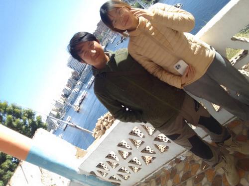 a man and woman standing next to each other at NiLe ViEW RANA NUbian Guest HOUES in Aswan