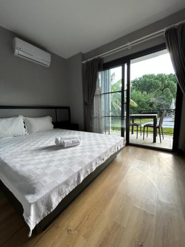 Katil atau katil-katil dalam bilik di Malta Hotel Bodrum