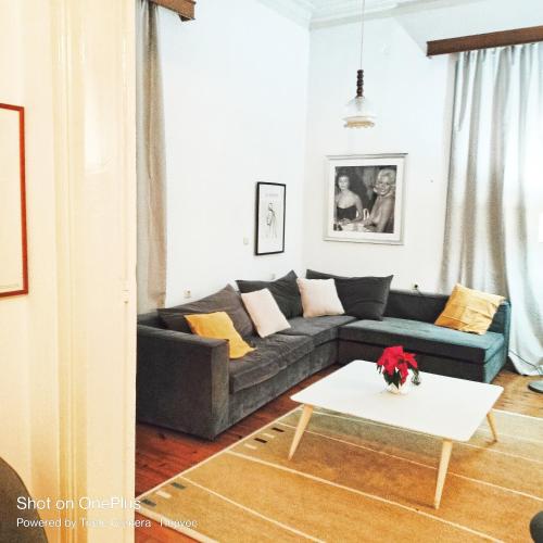 Гостиная зона в Pyrgos City 3bedrooms house near Olympia sleeps 7