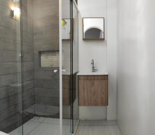 Koupelna v ubytování Residencial Praia da Daniela