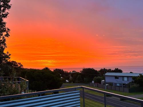 Lever ou coucher de soleil vu de la maison de vacances ou à proximité