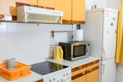 Kuchyň nebo kuchyňský kout v ubytování Apartment Bojke