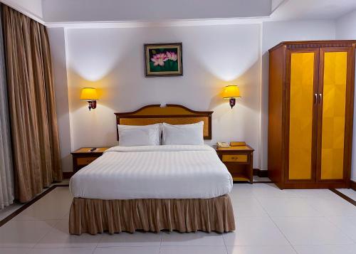 Katil atau katil-katil dalam bilik di Hotel Sor