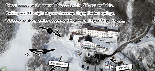 Shiga Swiss Inn durante o inverno