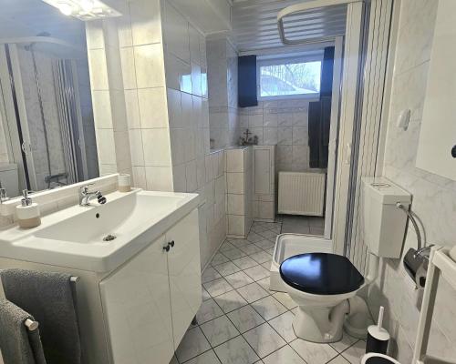 Koupelna v ubytování Ferienwohnung in der Siedlung