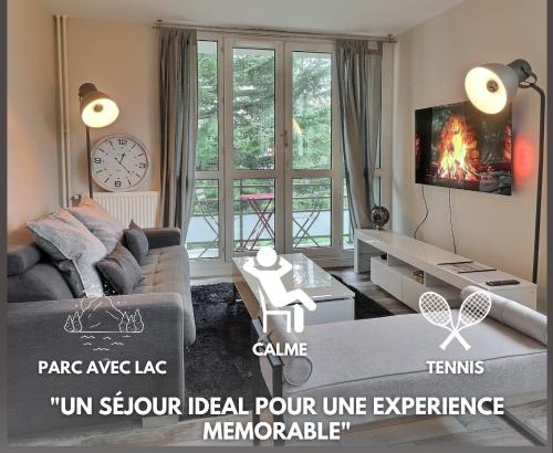 Au bord du lac, spacieux 3P à 25min de Paris - Wi-Fi