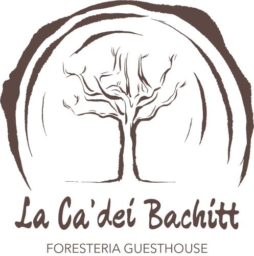 a drawing of a tree with the words la catedral batrientforesteria at FORESTERIA GUESTHOUSE CA' DEI BACHITT in Lierna