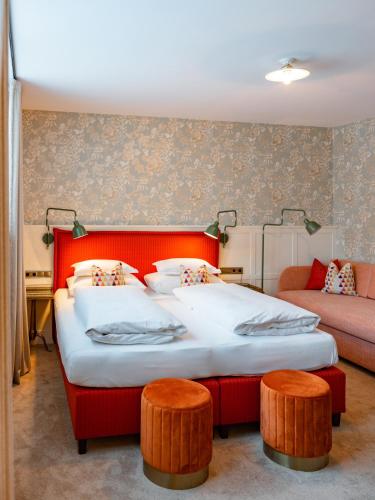 Boutique-Hotel Schmelzhofにあるベッド