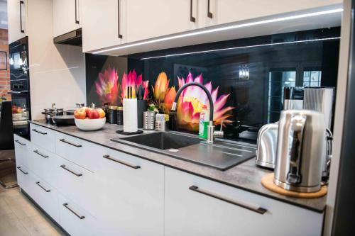 Кухня или мини-кухня в Apartments in Bukowina
