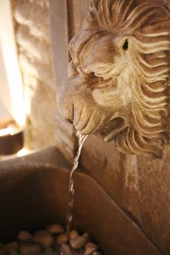 a stream of water pouring into a bowl with coffee beans at Hotel Casa Palacete Tablas by Maxi Hoteles in Granada