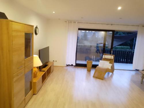 TV a/nebo společenská místnost v ubytování Ferienwohnung Hansi
