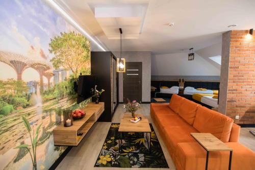 Гостиная зона в Apartments in Bukowina