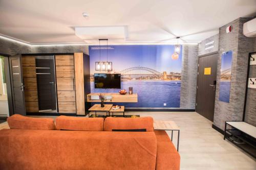 Гостиная зона в Apartments in Bukowina
