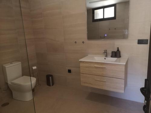 Koupelna v ubytování Höhlenapartment
