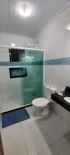 Koupelna v ubytování Cantinho do aconchego