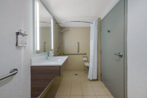 a bathroom with a sink and a shower at Holiday Inn Express Hotels- Hampton by IHG in Hampton